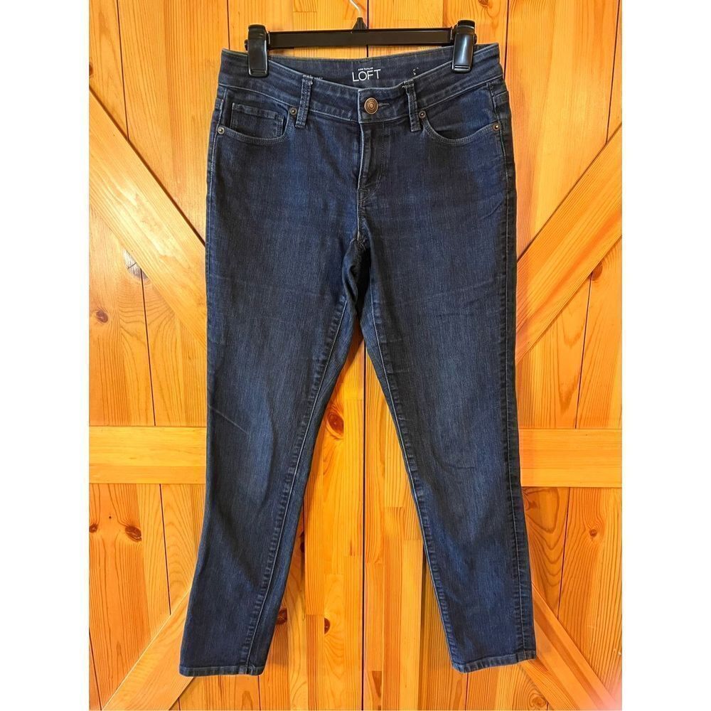 Ann Taylor Loft Women Curvy Skinny Stretch Denim Jeans Size 27/4 (1819)